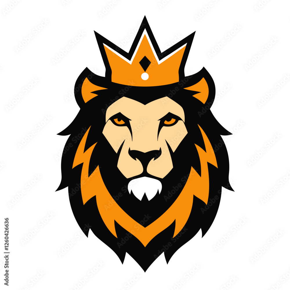 lion head with crown lion head with crown
