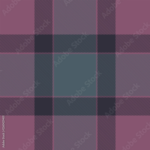 Subtle yet striking muted plaid pattern in dusty rose, teal, and charcoal.  Perfect for textile design, fashion, home decor, or as a background image. Evokes a sense of calm sophistication.