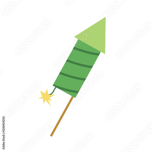 Ramadan kareem firework rocket element vector White Background. Vector Illustration object design element for ramadan month.