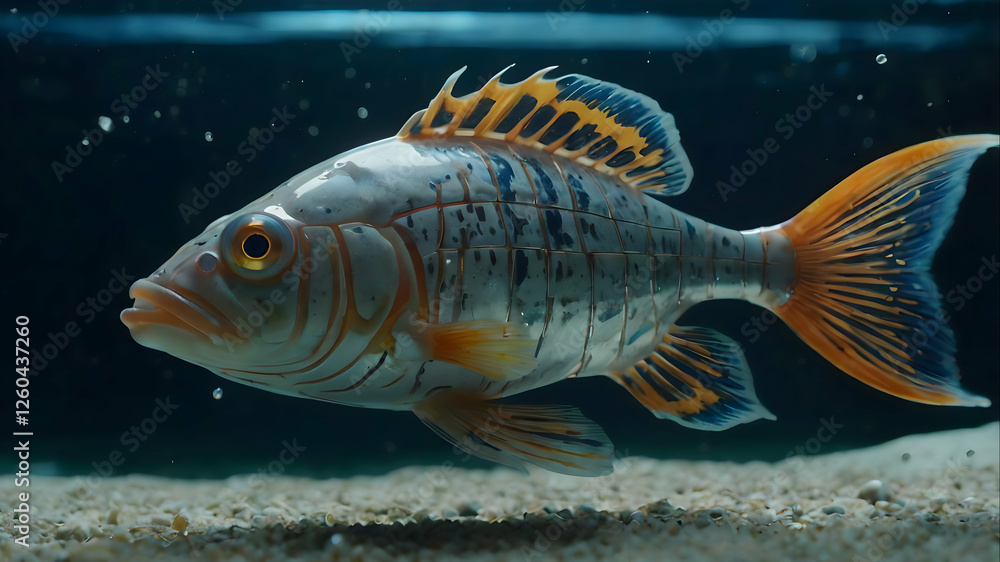 Robot fish in aquarium