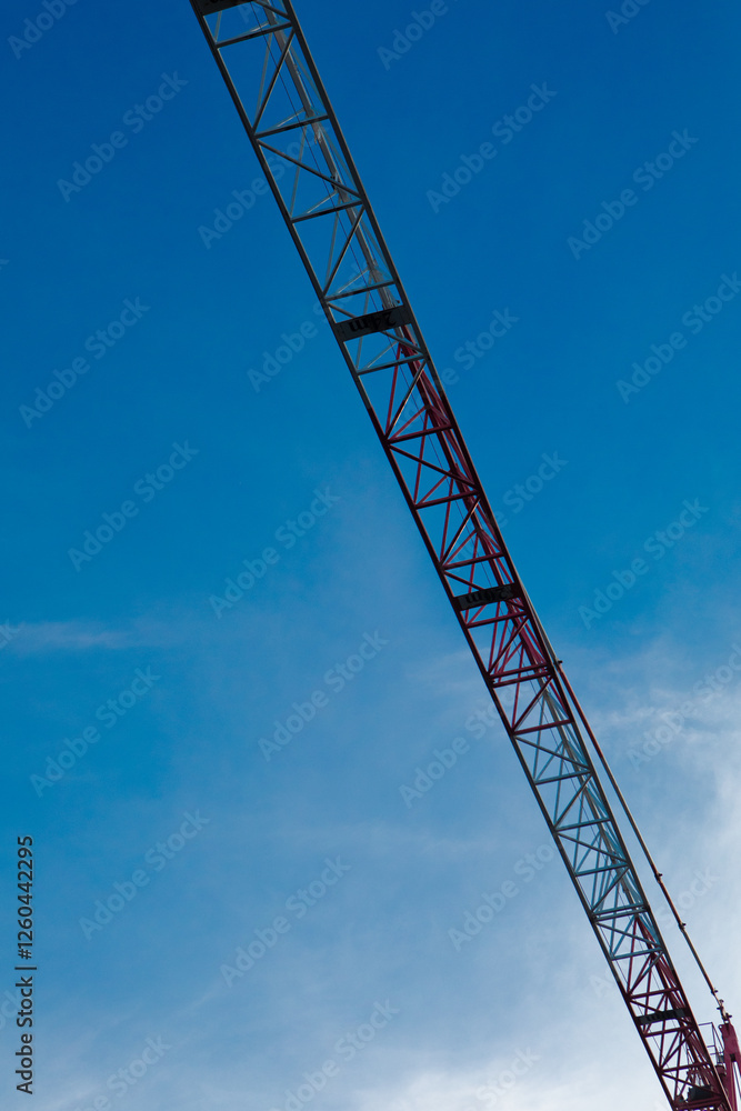 A crane is standing tall in the sky, A crane is standing tall in the sky,