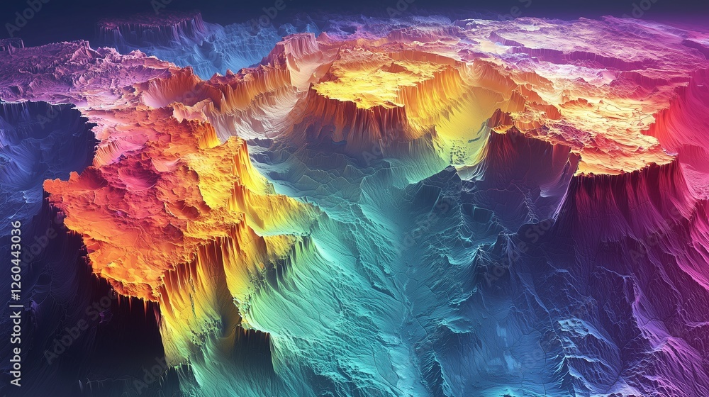custom made wallpaper toronto digitalFuturistic Mapping Concept – Multi-Layered Digital Terrain