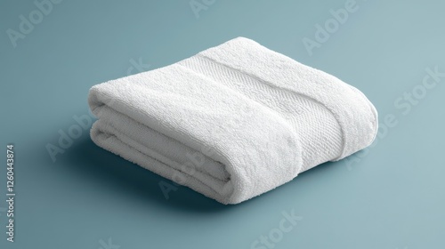 A mockup of a folded towel for spa or hotel branding 