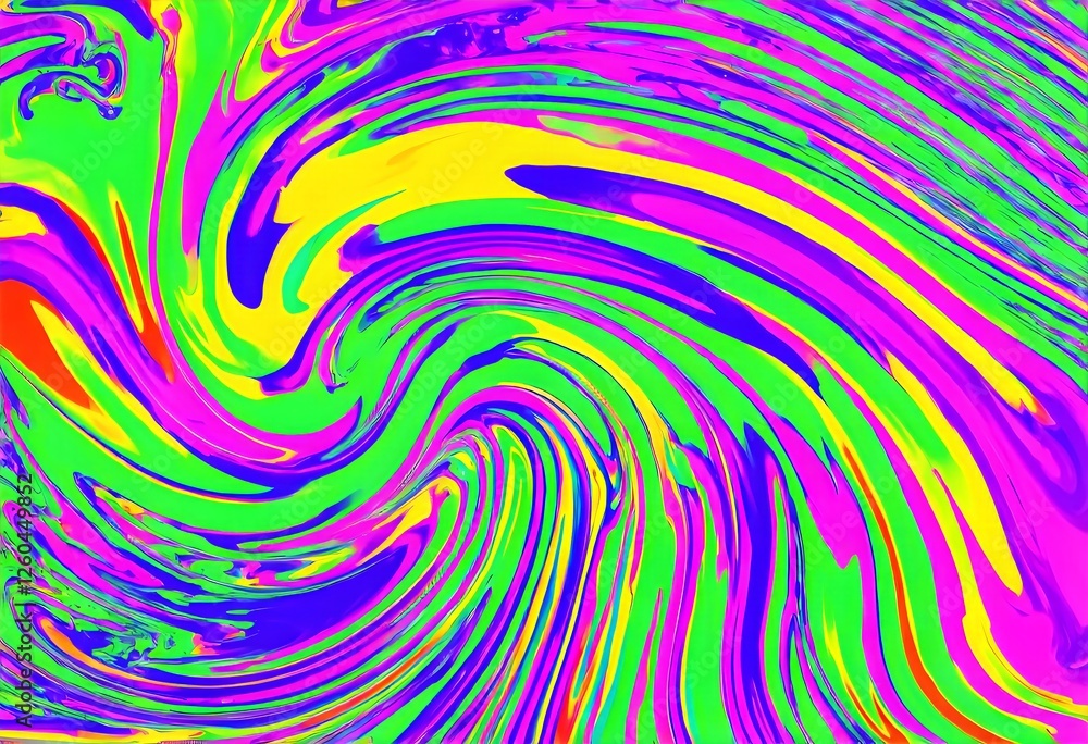 Fototapeta premium dynamic swirl pattern with vivid and contrasting psychedelic colors