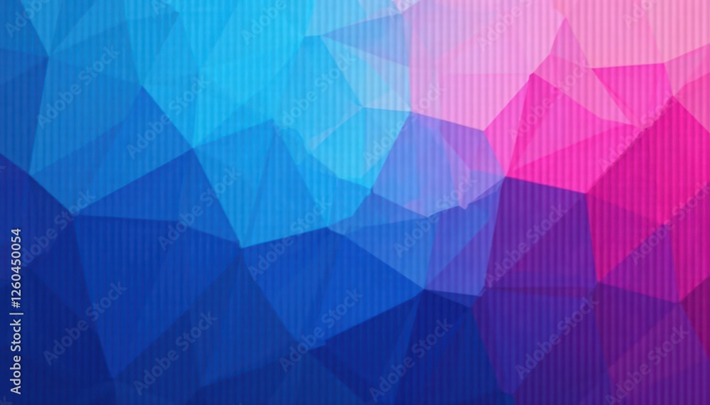 Obraz premium Abstract blue pink gradient geometric shapes background, vibrant, pink, blue