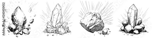 Glowing crystal formations emerge from the ground during a mystical event in a fantasy world