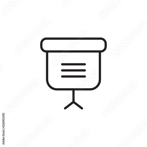 Presentation flat icon vector illustration
