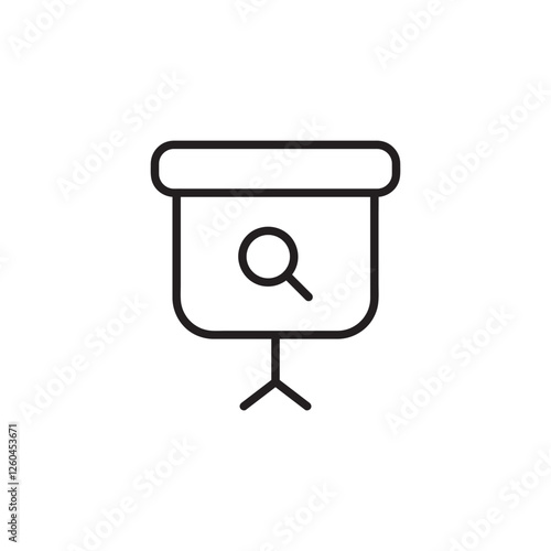 Presentation flat icon vector illustration
