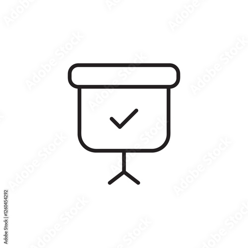 Presentation flat icon vector illustration
