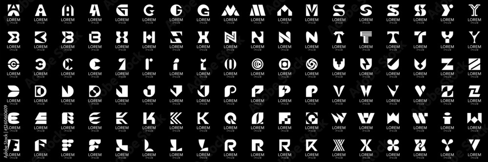 Abstract logos collection with letters. Geometrical abstract logos. Icon design
Abstract logos collection with letters. Geometrical abstract logos. Icon design