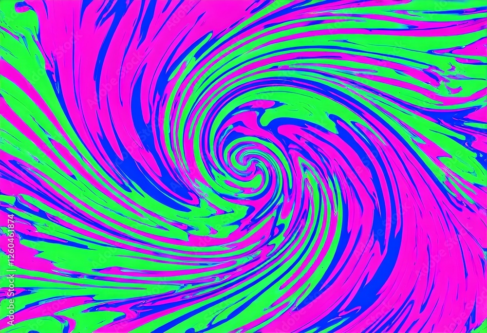 Obraz premium dynamic swirl pattern with vivid and contrasting psychedelic colors