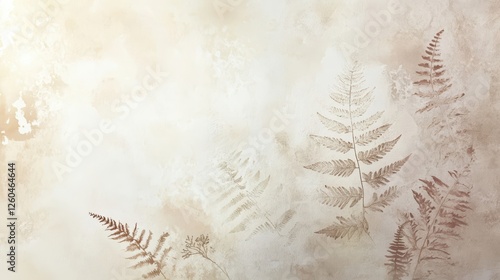 Fototapeta Naklejka Na Ścianę i Meble -  Serene floral wallpaper with faded petals on pastel watercolor