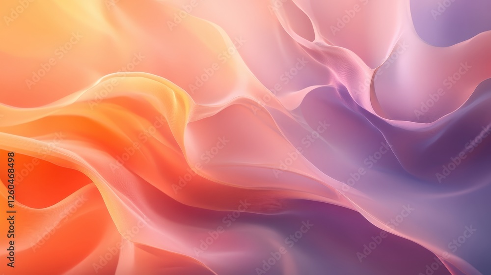 Fototapeta premium Abstract Pastel Fabric Texture with Flowing Waves