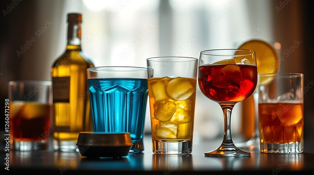 Still life with different alcoholic drinks Still life with different alcoholic drinks