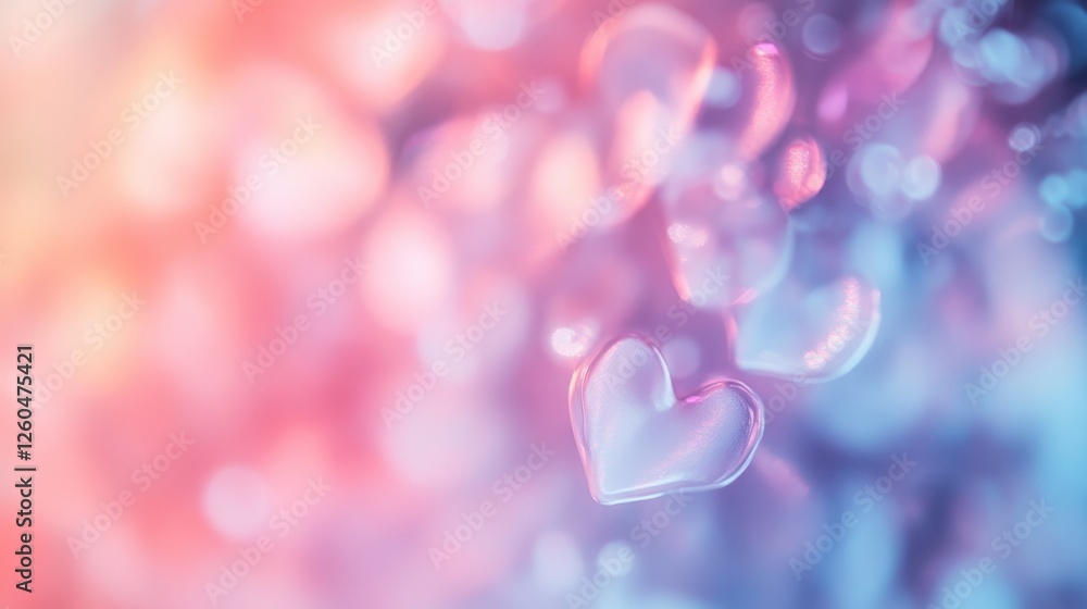 Floating Pastel Hearts Abstract Background Floating Pastel Hearts Abstract Background