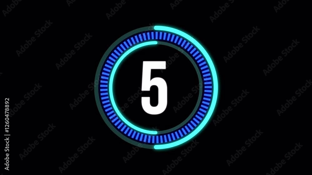 10 seconds digital countdown animation, modern circle countdown. 4k video 10 seconds digital countdown animation, modern circle countdown. 4k video