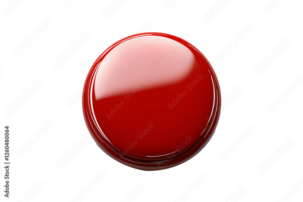 Shiny Red Push Button Isolated on Transparent Background PNG. Shiny Red Push Button Isolated on Transparent Background PNG.