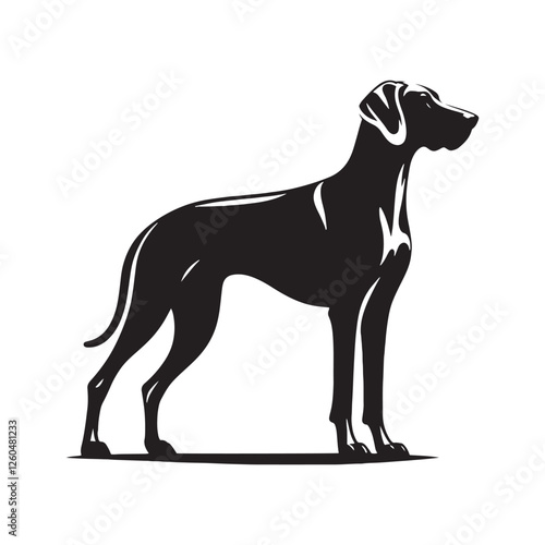 Weimaraner silhouette crafted for digital and print design projects - Weimaraner illustration - minimal Weimaraner vector - dog silhouette
