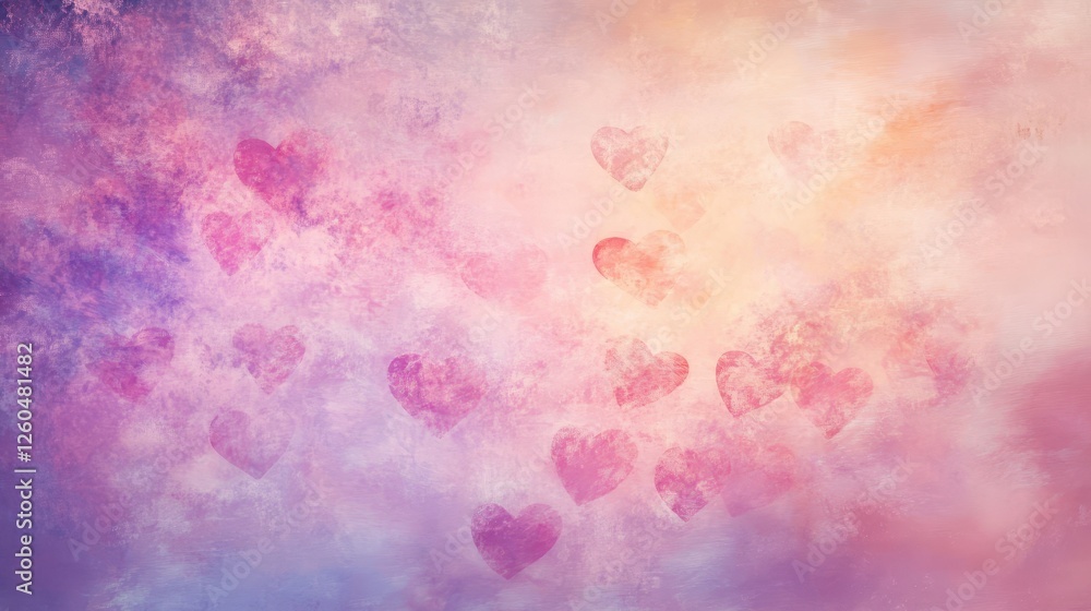 Pastel Pink And Purple Heart Background Romantic Abstract Texture Pastel Pink And Purple Heart Background Romantic Abstract Texture