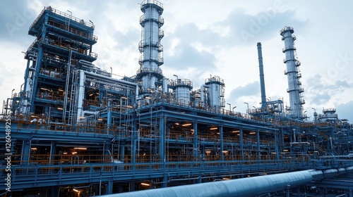 Industrial Refinery: Exploring the Modern Petrochemical Plant's Complex Structure and Manufacturing Processes