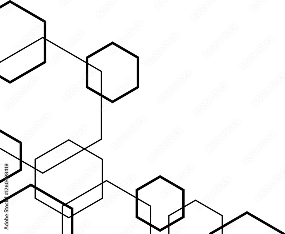 Hexagonal Corner Line Style Hexagonal Corner Line Style