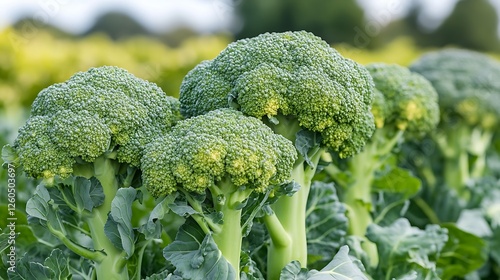 Wallpaper Mural Fresh broccoli harvest field, healthy food, agriculture Torontodigital.ca