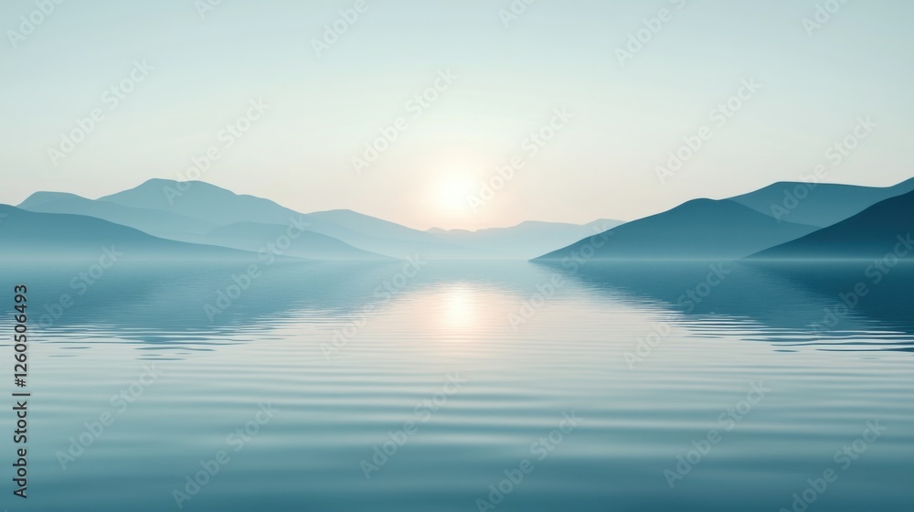 Abstract tranquil lagoon with soft gradients. Featuring calm waters and serene reflections. Emphasizing peace and relaxation. Ideal for nature and wellness-themed designs. Abstract tranquil lagoon with soft gradients. Featuring calm waters and serene reflections. Emphasizing peace and relaxation. Ideal for nature and wellness-themed designs.