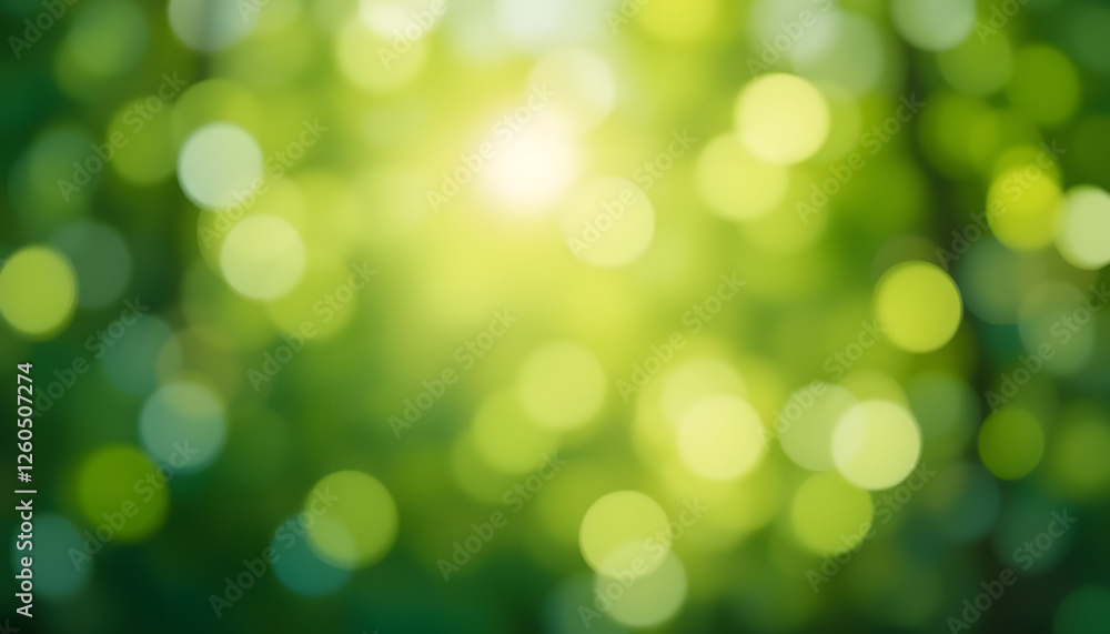 Obraz premium Sunlit green bokeh