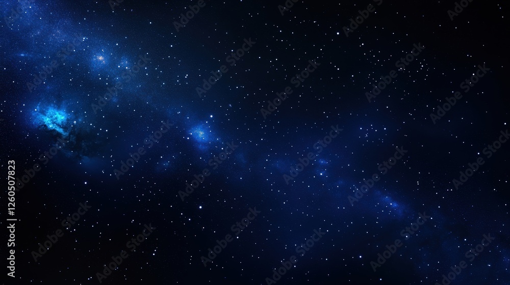 Obraz premium A stunning view of the night sky showcasing a galaxy filled with stars and cosmic dust, inviting exploration and wonder about the universe beyond our planet.