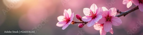 delicate pink flowers blooming on a tree branch, bloom, tree