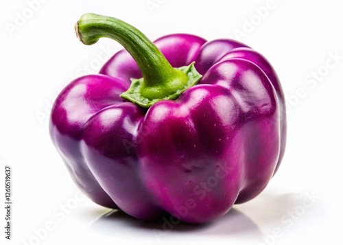 Miniature Purple Pepper, Isolated White Background, Tilt-Shift Photography photo