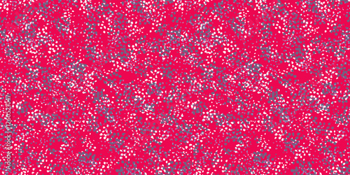 Saturated texture spotted seamless pattern. Vector hand drawn ornament with abstract shape, dots, spots, drops snowflakes.