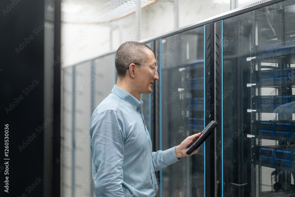 asian engineer working in database asian engineer working in database
