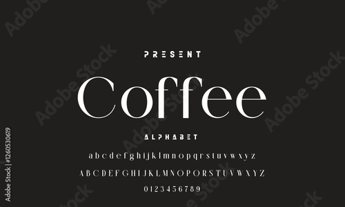 Lettering Fashion Designs. Modern elegant alphabet letters font and number. Minimalist typography fonts regular, typeface uppercase and lowercase.