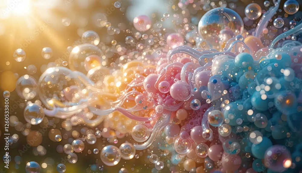 Slow-Motion Display of Colorful Air Bubbles Dancing in the Spring Sunlight
Slow-Motion Display of Colorful Air Bubbles Dancing in the Spring Sunlight