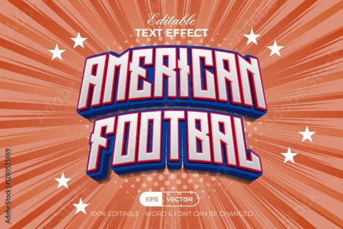 Sport Text Effect 3D Curved Style. Editable Text Effect.