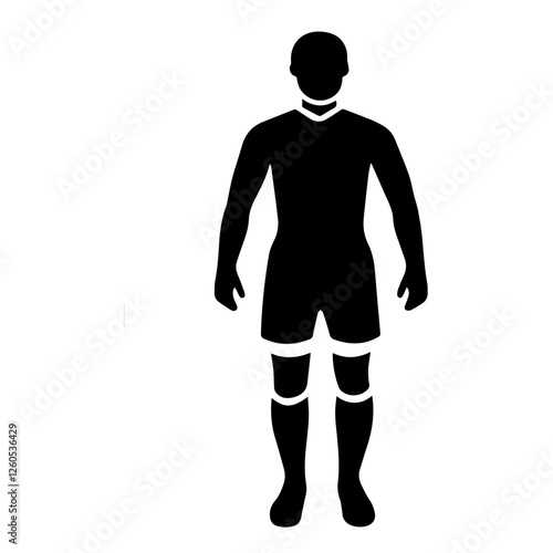 Silhouette of a Rugby Player Running with Ball