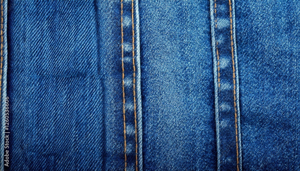 Detailed macro shot of faded denim jeans with visible stitching, rich texture, and classic blue tones. Detailed macro shot of faded denim jeans with visible stitching, rich texture, and classic blue tones.