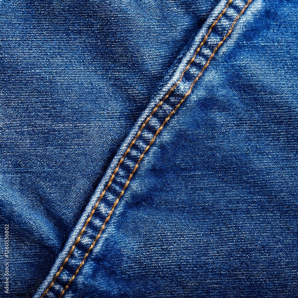 Detailed macro shot of faded denim jeans with visible stitching, rich texture, and classic blue tones. Detailed macro shot of faded denim jeans with visible stitching, rich texture, and classic blue tones.