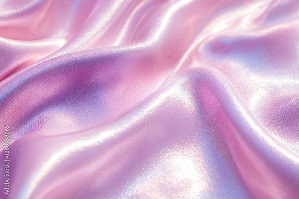 Obraz premium Soft pink satin fabric close-up textile indoor abstract texture