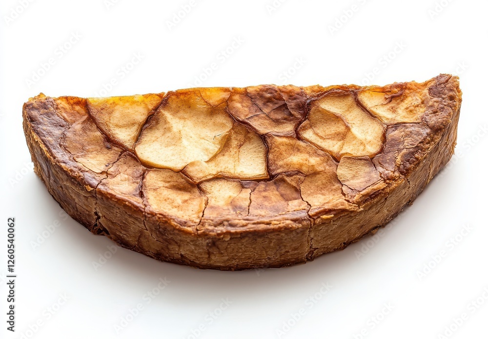 Brown and Cracked Slice of Dried Fruit on White Background Highlighting Natural Textures and Unique Shapes for Organic Food and Health Concepts Brown and Cracked Slice of Dried Fruit on White Background Highlighting Natural Textures and Unique Shapes for Organic Food and Health Concepts