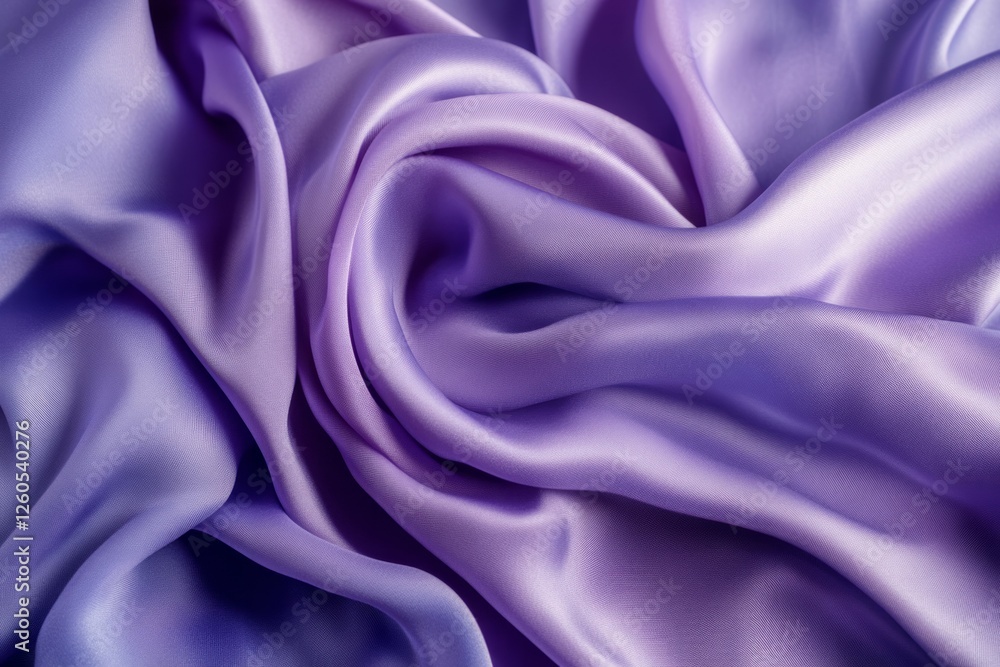 Fototapeta premium Flowing purple silk fabric, soft texture and lighting. AI generated
