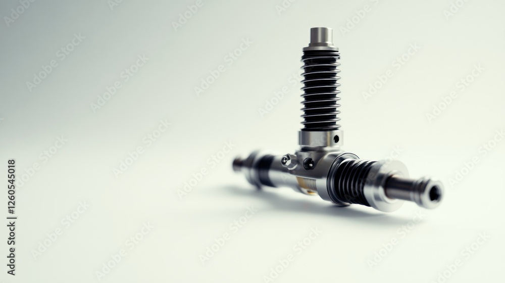 Industrial machine component, close-up studio shot Industrial machine component, close-up studio shot