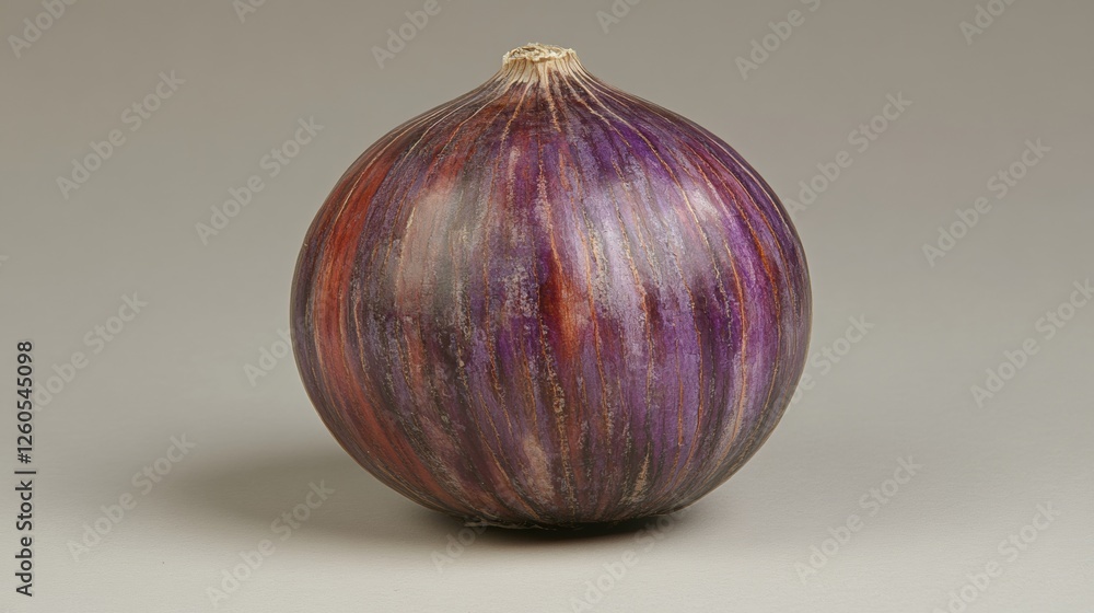 Fototapeta premium Vibrant Organic Purple Vegetable with Unique Textures Against a Neutral Background