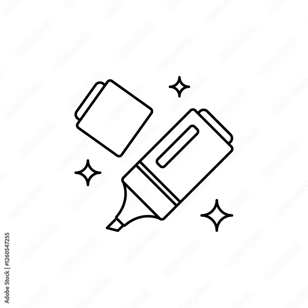 Highlighter Stamp icon outline vector. Highlighter Stamp icon outline vector.