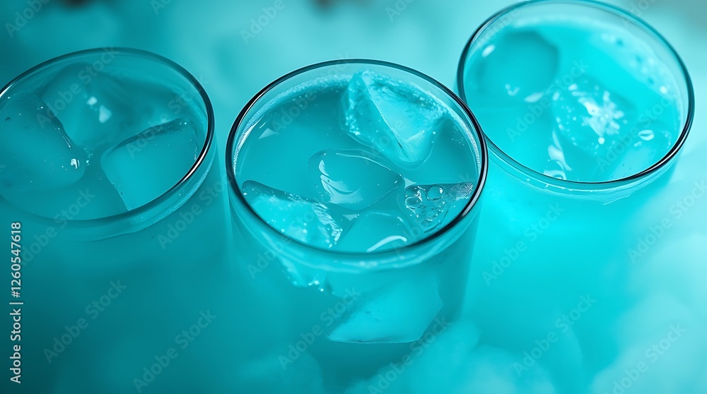 Set of different lemonade drinks made with soda water on white background Set of different lemonade drinks made with soda water on white background