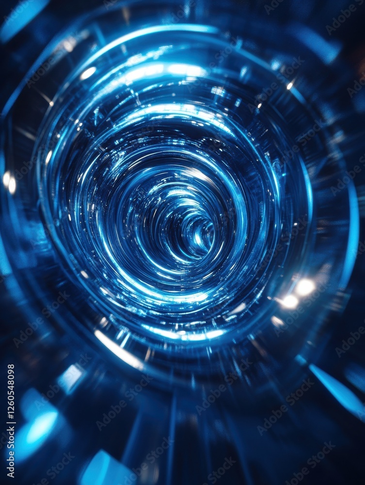 Obraz premium Abstract digital blue ray background. 3D Rendering.