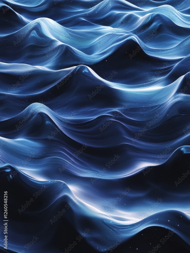 Obraz premium Banner with gentle digital waves in the middle.
