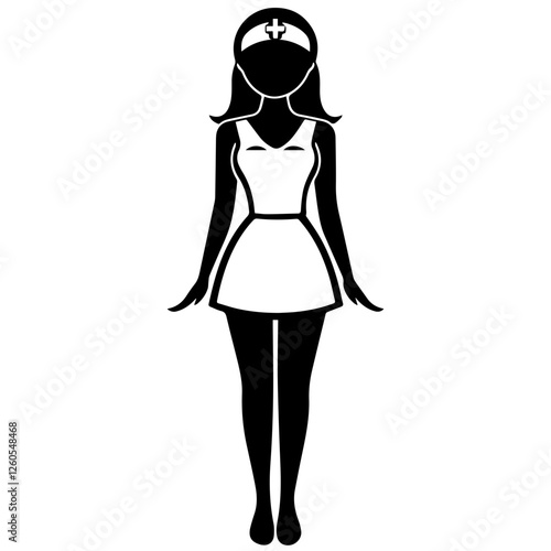 Silhouette of a Nurse – Ideal for Healthcare Graphics