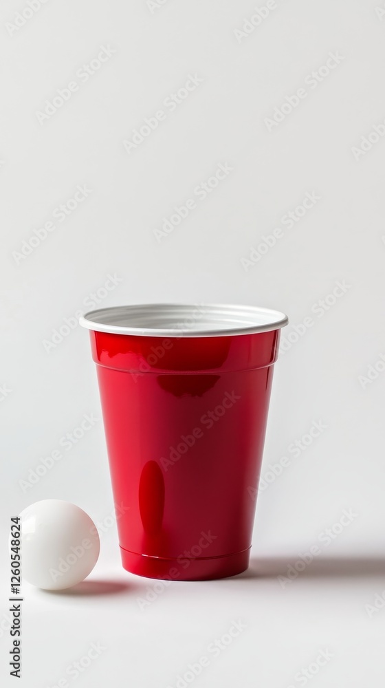 Red Plastic Cup and Ball for Party Games Red Plastic Cup and Ball for Party Games